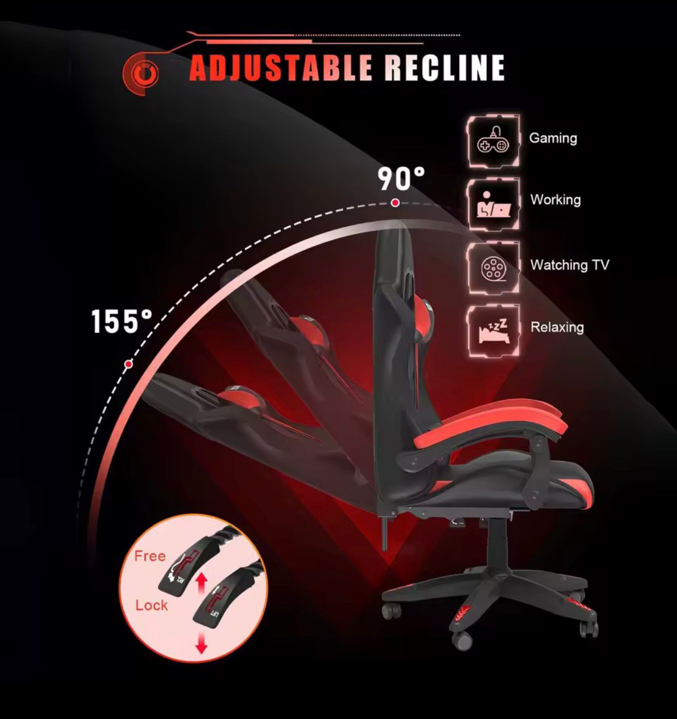 Gaming Stühl Mit LED Beleuchtung