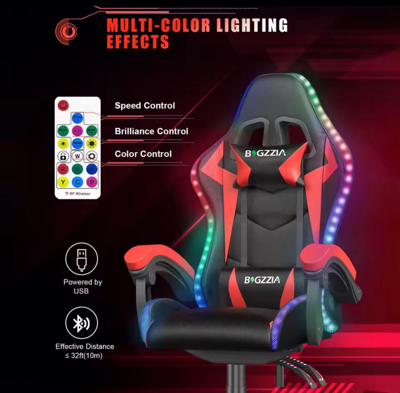 Gaming Stühl Mit LED Beleuchtung